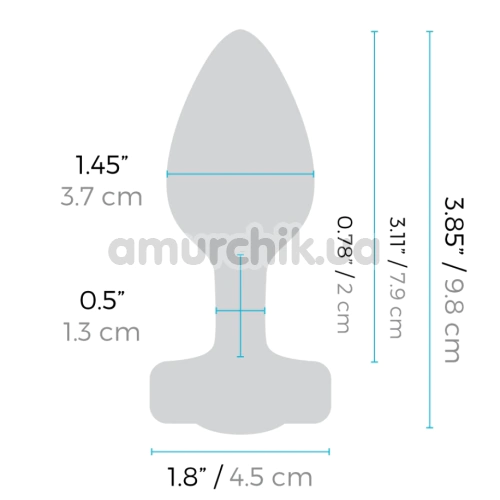 Анальная пробка с вибрацией B-Vibe Vibrating Jewel Plug S/M, бирюзовая
