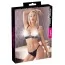 Комплект Cottelli Collection Lingerie Shelf Bra Set Sparkle чорний: бюстгальтер + трусики-стрінги - Фото №6