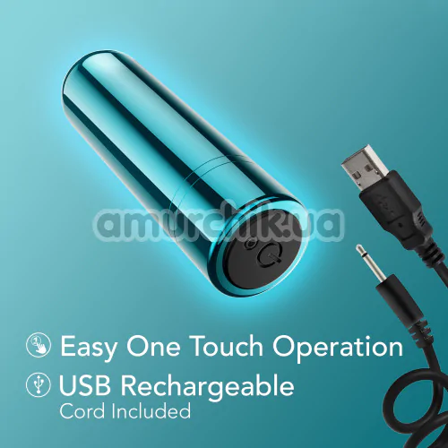 Кліторальний вібратор Kool Vibes Rechargeable Bullet, блакитний
