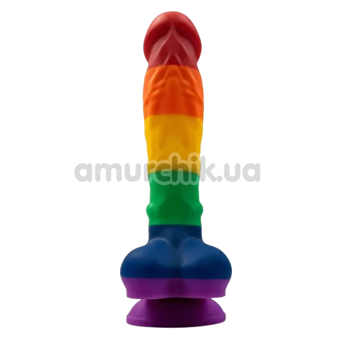 Фаллоимитатор Alume Rainbow Silicone Dildo, разноцветный