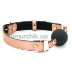 Кляп Liebe Seele Rose Gold Memory Silicone Ball Gag, золото-чорний - Фото №1