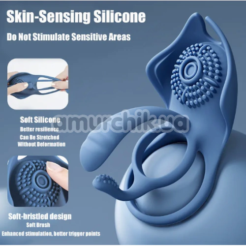 Виброкольцо для члена BeYourLover Barzillai, синее