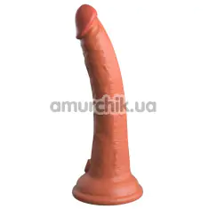 Фалоімітатор King Cock Elite 7 Dual Density Silicone Cock, світло-коричневий - Фото №1