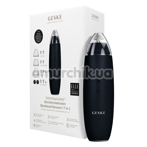 Микродермабразионное устройство для удаления черных точек Geske MicroDermabrasion Blackhead Remover 7 in 1, черное