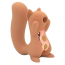 Симулятор орального секса для женщин с вибрацией Sweet Em Velvet Lure Sneaky Squirrel, коричневый - Фото №3