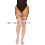Подвязки для чулок Leg Avenue Street Chic Thigh High Bow Garter, розовые - Фото №1
