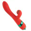 Вибратор с пульсацией и флоггером Lockink Sevanda Clitoris Suction Vibrator With Whip, красный - Фото №5