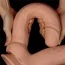 Двойной фаллоимитатор LoveToy Mega Double Dildo 12, телесный - Фото №9