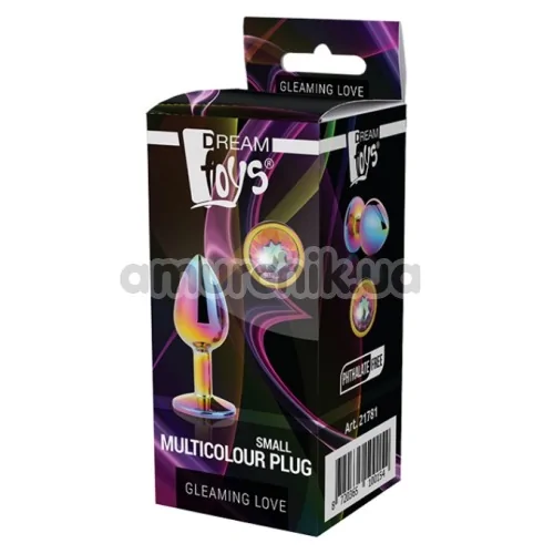 Анальна пробка з райдужним кристалом Gleaming Love Multicolour Plug S, райдужна