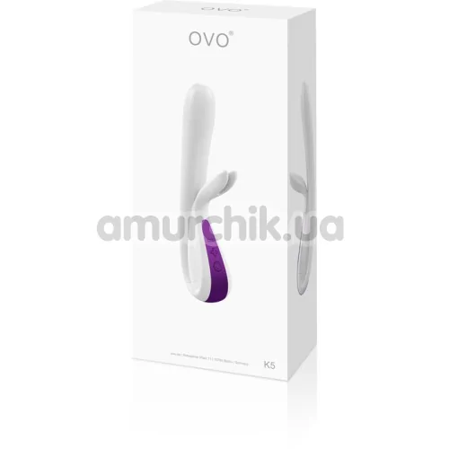 Вібратор OVO K5, біло-пурпуровий
