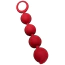 Анальний ланцюжок Loveshop Silicone Four Anal Beads Chain, червоний - Фото №3