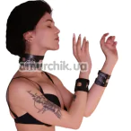 Нашийник з повідцем та фіксаторами для рук Love Style Fet 25, чорний - Фото №1