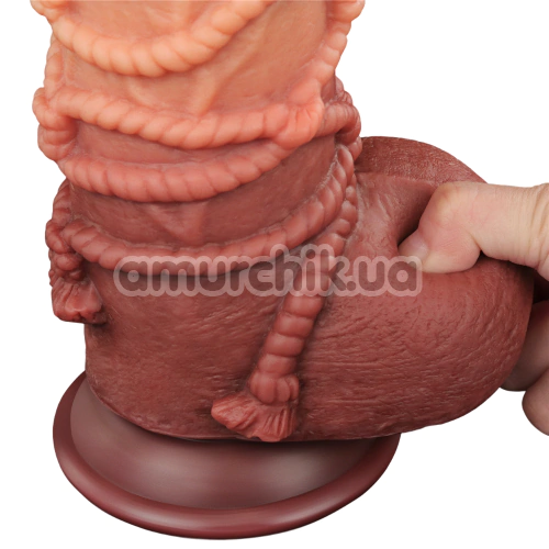 Фалоімітатор Dual-Layered Silicone Nature Cock LV411072, коричневий
