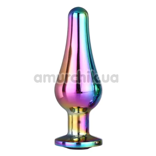 Анальная пробка с радужным кристаллом Gleaming Love Small Pleasure Plug, радужная - Фото №1