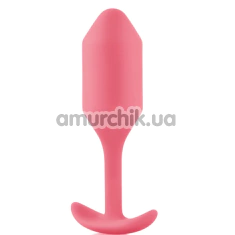 Анальная пробка со смещенным центром тяжести B-Vibe Snug Plug 2, розовая - Фото №1