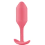 Анальная пробка со смещенным центром тяжести B-Vibe Snug Plug 2, розовая - Фото №1