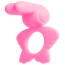 Віброкільце для члена Adam & Eve Silicone Butterfly Couple's Ring, рожеве - Фото №3