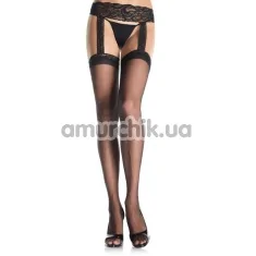 Комплект Fishnet Garterbelt Stockings чорний: панчохи + пояс (модель +1767) - Фото №1