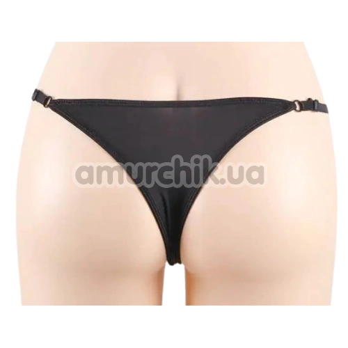 Трусики-стрінги Star Night Floral And Rhinestone G-String, чорні