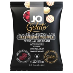 Оральный лубрикант JO Gelato White Chocolate Raspberry Truffle - малиновый трюфель с белым шоколадом, 5 мл - Фото №1