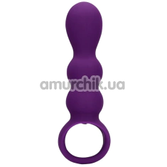 Анальна пробка з вібрацією Loveline Teardrop Shaped Anal Vibrator, фіолетова - Фото №1