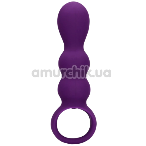 Анальная пробка с вибрацией Loveline Teardrop Shaped Anal Vibrator, фиолетовая - Фото №1