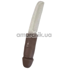 Расческа в виде пениса Diverty Sex Penis Comb, коричневая - Фото №1