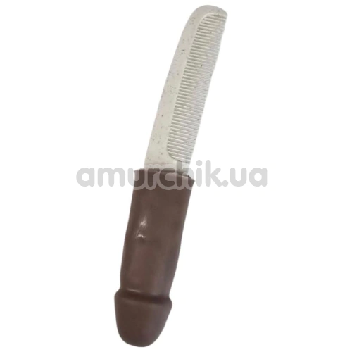 Расческа в виде пениса Diverty Sex Penis Comb, коричневая