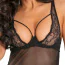 Комплект With Love Chemise Set, чорний: пеньюар + трусики-стрінги - Фото №3
