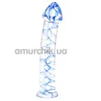 Фалоімітатор Kinx Spiraled Ice G-Spot Dildo, блакитний - Фото №1