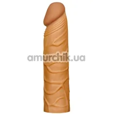 Насадка - удлинитель пениса Lovetoy Pleasure X-Tender Series LV1051, светло-коричневая - Фото №1