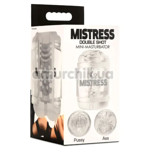 Мастурбатор Mistress Double Shot Pussy & Ass Stroker, прозрачный