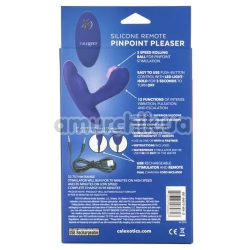 Вібростимулятор простати Silicone Remote Pinpoint Pleaser, фіолетовий
