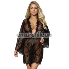 Комплект Star Night Valerie Lace Robe, черный: халатик + трусики-стринги - Фото №1