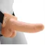 Полый страпон с вибрацией Fetish Fantasy Series 6 Hollow Rechargeable Strap-on with Remote, телесный - Фото №7