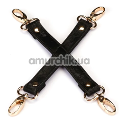Ремінці для фіксаторів Liebe Seele Boudoir Amor Hogtie With Gold Hardware, чорні - Фото №1