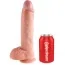 Фалоімітатор King Cock With Balls, 25.4 см, тілесний - Фото №5