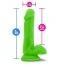 Фалоімітатор Neo Elite Silicone Dual Density Cock with Balls 6, салатовий - Фото №5