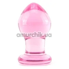 Анальная пробка Crystal Premium Glass Small, розовая - Фото №1