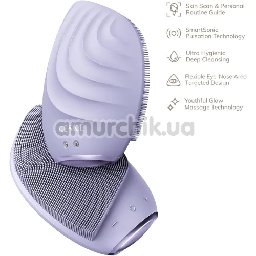 Ультразвуковая щетка для лица Geske Sonic Facial Brush 5 in 1, сиреневая