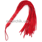 Флоггер DS Fetish Metal Deco Flogger, красный - Фото №1