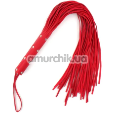 Флогер DS Fetish Metal Deco Flogger, червоний - Фото №1