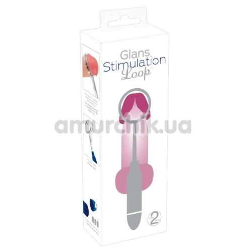 Мастурбатор с вибрацией Glans Stimulation Loop, синий