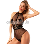 Комплект JSY Sexy Lingerie 8219, чорний: боді + портупея + прикраси на соски - Фото №1