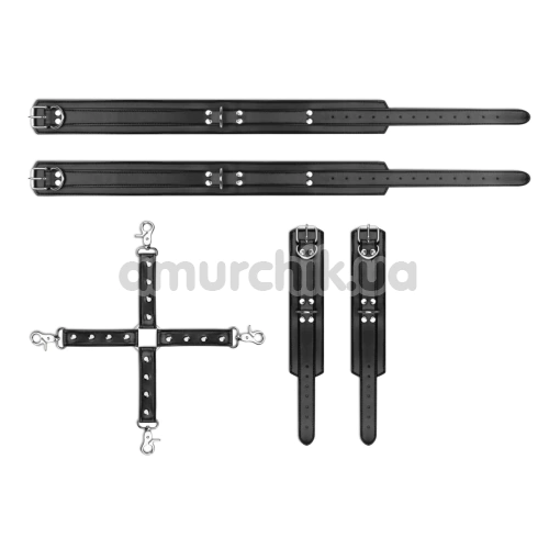 Фиксаторы для рук и ног Bedroom Fantasies Cuffs & Hogtie Set, черные