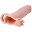 Насадка на пенис с вибрацией Virgite Sleeves Realistic Sleeve Penis Sheath S5, телесная - Фото №3