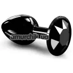 Анальная пробка с черным кристаллом Dorcel Diamond Plug S, черная - Фото №1