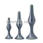 Набор анальных пробок Anal Adventures Matrix Genesis Plug Kit, серебряный - Фото №1