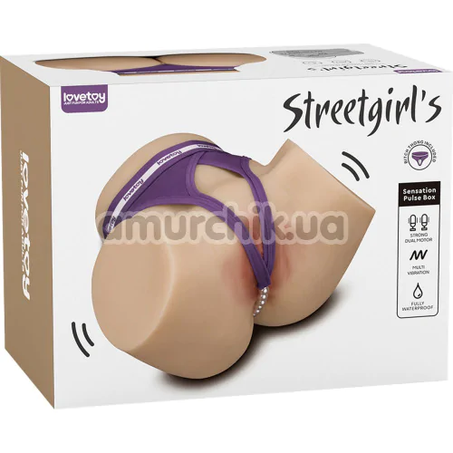 Искусственная вагина и анус с вибрацией Lovetoy Streetgirl's #3, телесная