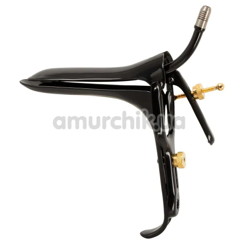 Вагинальный расширитель Fetish Collection Speculum With Air & Liquid Tube, черный